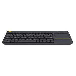 Logitech K400 Plus Keyboard - Wireless Connectivity - USB Interface - TouchPad - Hungarian - QWERTY Layout - Black - RF Mu
