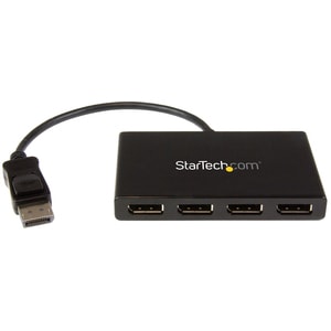 StarTech.com DisplayPort to DisplayPort Multi Monitor Splitter - 4-Port MST Hub - DP 1.2 to 4x DP MST Hub - 3840 × 2160 - 