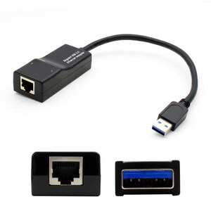 AddOn Lenovo 4X90E51405 Compatible USB 3.0 (A) Male to RJ-45 Female Black Adapter - 100% compatible and guaranteed to work