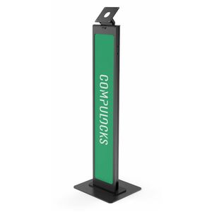 BrandMe- Brandable Tablet Stand VESA Mount Security locked Floor Stand Tablet Holder - Floor Stand - Aluminium - Black - 1