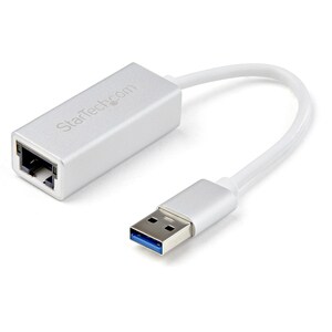 StarTech.com USB 3.0 to Gigabit Network Adapter - Silver - Sleek Aluminum Design Ideal for MacBook, Chromebook or Tablet -