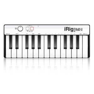 IK Multimedia iRig Keys Mini The 25 Key Universal Mini Keyboard Controller - White