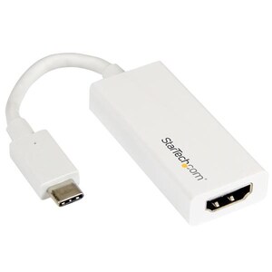 StarTech.com Adaptador USB-C a HDMI de 4K a 30Hz - Blanco - Extremo prinicpal: 1 x Tipo C Macho USB - Extremo Secundario: 