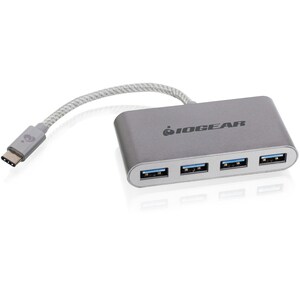 IOGEAR HUB-C - USB-C to 4-port USB-A Hub - USB Type C - External - 4 USB Port(s) - 4 USB 3.0 Port(s) - PC, Mac
