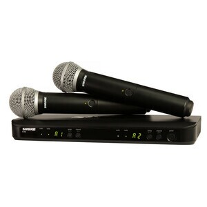 Shure Dual Channel Handheld Wireless System - 512 MHz to 542 MHz Operating Frequency - 300 ft Operating Range