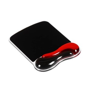 Kensington Duo Gel Mouse Pad Wrist Rest - Black, Red - Gel, Vinyl