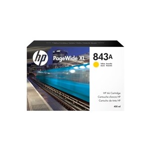 HP 843A Original Ink Cartridge - Yellow - Page Wide