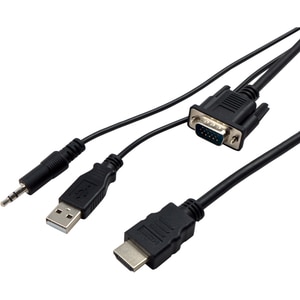 VisionTek VGA to HDMI 1.5M Active Cable (M/M) - 4.92 ft HDMI/VGA Video Cable for Video Device - HD-15 Male VGA - HDMI Male