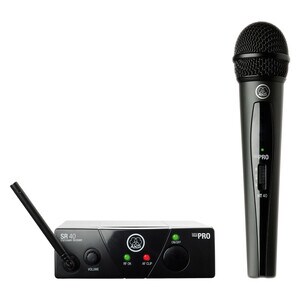 AKG WMS40 Mini Single Vocal Set - 539.30 MHz Operating Frequency - 40 Hz to 20 kHz Frequency Response - 65.62 ft Operating