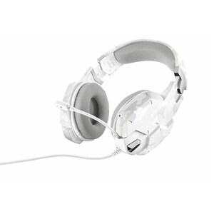 Auriculares Trust GXT 322W Cableado De Diadema Estéreo - Blanco, Camuflaje - Circumaural - 200 cm Cable - Mini-Jack