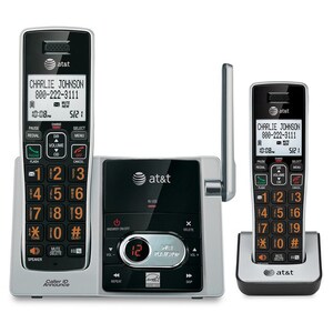 AT&T CL82213 DECT 6.0 Cordless Phone - Cordless - 1 x Phone Line - 2 x Handset - Speakerphone - Answering Machine - Hearin