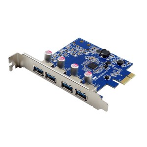 VisionTek 4 Port USB 3.0 x1 PCIe Internal Card - PCI Express 2.0 x1 - Plug-in Card - 4 USB Port(s) - 4 USB 3.0 Port(s) - PC