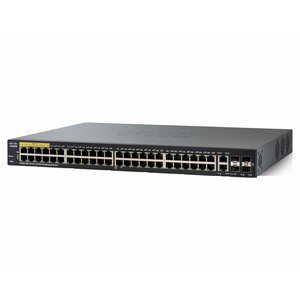 Cisco SF350-48P 48-Port 10 100 PoE Managed Switch - 48 Ports - Manageable - Gigabit Ethernet, Fast Ethernet - 10/100Base-T