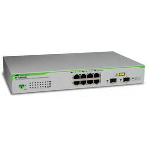 Allied Telesis 8 port Gigabit WebSmart Switch - 8 Ports - Manageable - Gigabit Ethernet - 10/100/1000Base-T, 1000Base-X - 