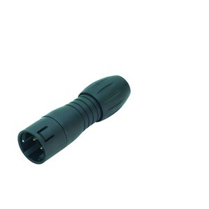 Binder Series 720: Male plug, cable outlet 4-6, black - Black