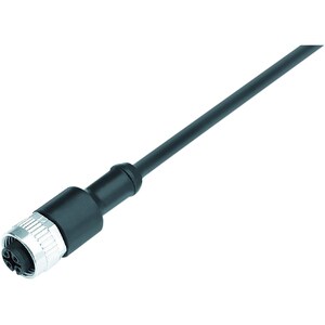 Binder 763 Series M12-A Data Transfer Cable - 5 m M12-A Data Transfer Cable - First End: 1 x 4-pin M12-A - Female - Gold P