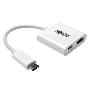 Tripp Lite USB C to HDMI Video Adapter Converter 4Kx2K w/ USB-C PD Charging Port, USB-C to HDMI, USB Type-C to HDMI, USB T