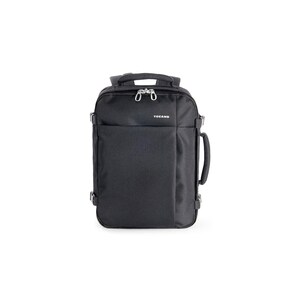 Tucano Tugò Carrying Case (Backpack) for 15.6" Notebook - Black - Water Resistant - Shoulder Strap, Handle, Chest Strap, T