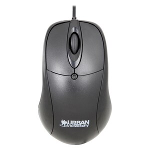 Urban Factory Crazy Mouse - Cable - Black - USB - 800 dpi - Scroll Wheel