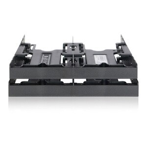 Icy Dock MB344SP Drive Enclosure for 5.25" Internal - Black - 4 x HDD Supported - 4 x SSD Supported - 4 x Total Bay - 4 x 