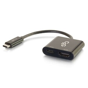 C2G USB C to 4K HDMI Adapter with Power Delivery - Deliver Audio/Video content to an HDMI equipped display from a USB-C de