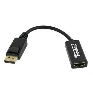 Plugable DisplayPort to HDMI Passive Adapter - (Supports Windows and Linux Systems and Displays up to 4K UHD 3840x2160@30Hz)