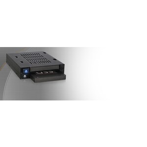 Icy Dock FlexiDOCK MB522SP-B Drive Enclosure for 3.5" - Serial ATA/600 Host Interface Internal - Black - 2 x Total Bay - 2