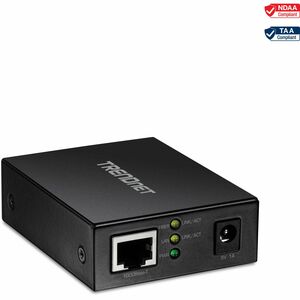 TRENDnet 1000BASE-T to SFP Fiber Media Converter; Gigabit Ethernet to SFP Media Converter; 4Gbps Switching Capactiy; TFC-G