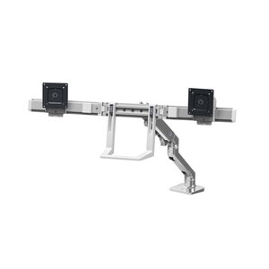Ergotron Mounting Arm for Monitor, TV - Polished Aluminum - Adjustable Height - 2 Display(s) Supported - 81.3 cm (32") Scr