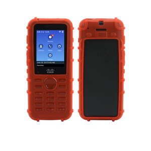zCover HealthCare Back Open Silicone Case for Cisco 8821/8821-EX - For IP Phone - Red - Rubberized - Silicone - 1