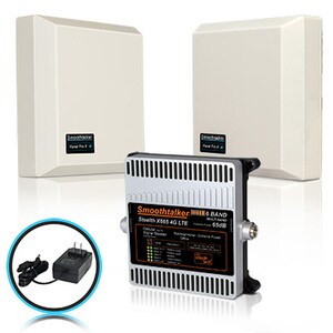 Smoothtalker Stealth X6 65dB 4G LTE Extreme Power 6 Band Cellular Signal Booster Kit - 700 MHz, 850 MHz, 1700 MHz, 1900 MH