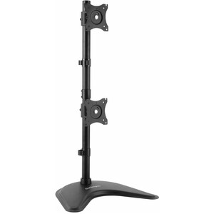 StarTech.com Vertical Dual Monitor Stand - Heavy Duty Steel - Monitors up to 27" - Vesa Monitor - Computer Monitor Stand -