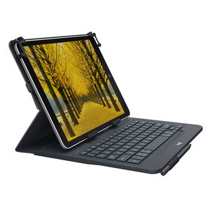 Logitech Universal Folio Keyboard/Cover Case (Folio) for 9" to 10" Amazon, Huawei, Samsung, Apple iPad Air, iPad (4th Gene