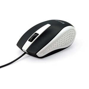 Verbatim Corded Notebook Optical Mouse - White - Optical - Cable - White - 1 Pack - USB Type A - Scroll Wheel