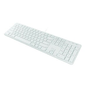 Macally 104 key Ultra Slim USB Wired Keyboard for Mac and PC - Cable Connectivity - USB Interface - 104 Key - QWERTY Layou