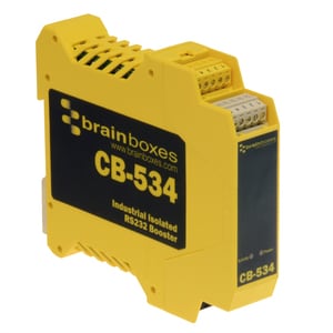 Brainboxes Industrial Isolated RS232 Booster - External - 2 x Number of Serial Ports External - TAA Compliant