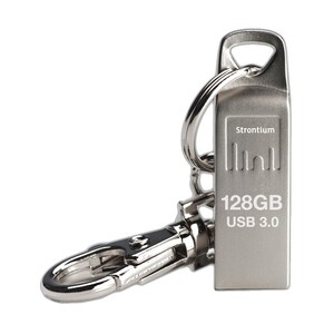 Strontium 128GB AMMO USB 3.1 Flash Drive - 128 GB - USB 3.1 - Silver - 5 Year Warranty