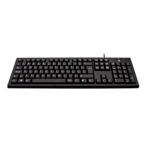 V7 KU200 Keyboard - Cable Connectivity - USB Interface - English (UK) - Black - Internet, Email, Volume Control, Play/Paus