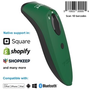 SocketScan® S730, 1D Laser Barcode Scanner, Green - S730, 1D Laser Bluetooth Barcode Scanner, Green