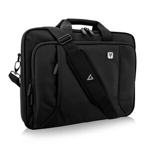 V7 Professional CCP17-BLK-9N Carrying Case (Briefcase) for 17.3" Notebook - Black - Weather Resistant - 210D Polyester Int