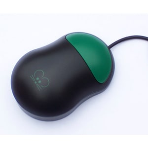 Ablenet ChesterMouse One Button Wired Computer Mouse - Optical - Cable - Green, Black - 1 Pack - USB - 800 dpi - 1 Button(s)