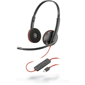 Plantronics Blackwire C3220 Headset - Stereo - USB Type C - Wired - 20 Hz - 20 kHz - Over-the-head - Binaural - Supra-aura