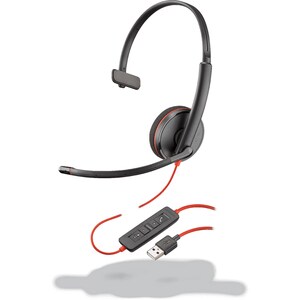 Plantronics Blackwire C3210 Headset - Mono - USB Type A - Wired - 20 Hz - 20 kHz - Over-the-head - Monaural - Supra-aural 