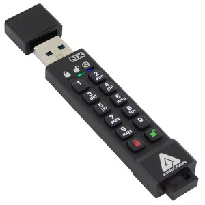 Apricon Aegis Secure Key 3NX: Software-Free 256-Bit AES XTS Encrypted USB 3.1 Flash Key with FIPS 140-2 level 3 validation