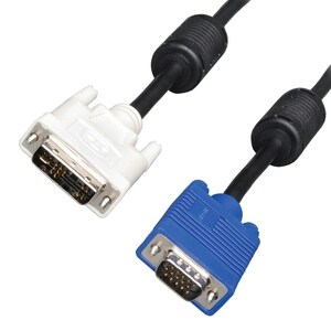 4XEM DVI to VGA Video Cable Adapter - 15 feet - DVI/VGA for Video Device, MAC, Computer - 15 ft - 1 x HD-15 Male VGA - 1 x