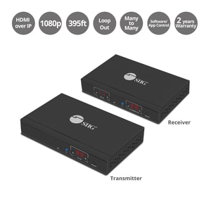 SIIG 1080p HDMI Over IP Extender / Matrix with IR - Kit - 120M - Over IP Networks - Many to Many - Supports HDBit-T