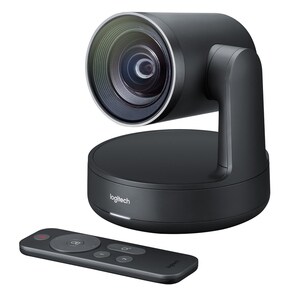 Logitech Video Conferencing Camera - 13 Megapixel - 60 fps - Matte Black, Slate Grey - USB 3.0 - 3840 x 2160 Video - Auto-