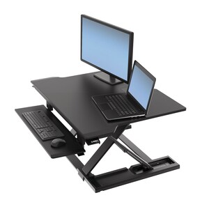 Ergotron WorkFit-TX Standing Desk Converter - Up to 30" Screen Support - 40 lb Load Capacity - 20" Height - Desktop - Black