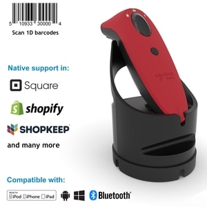 Socket Mobile SocketScan® S700, Linear Barcode Scanner, Red & Black Charging Dock - Wireless Connectivity - 1D - Imager - 
