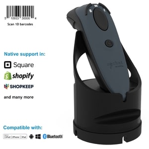 Socket Mobile DuraScan® D700, Linear Barcode Scanner, Gray & Charging Dock - Wireless Connectivity - 20" Scan Distance - 1
